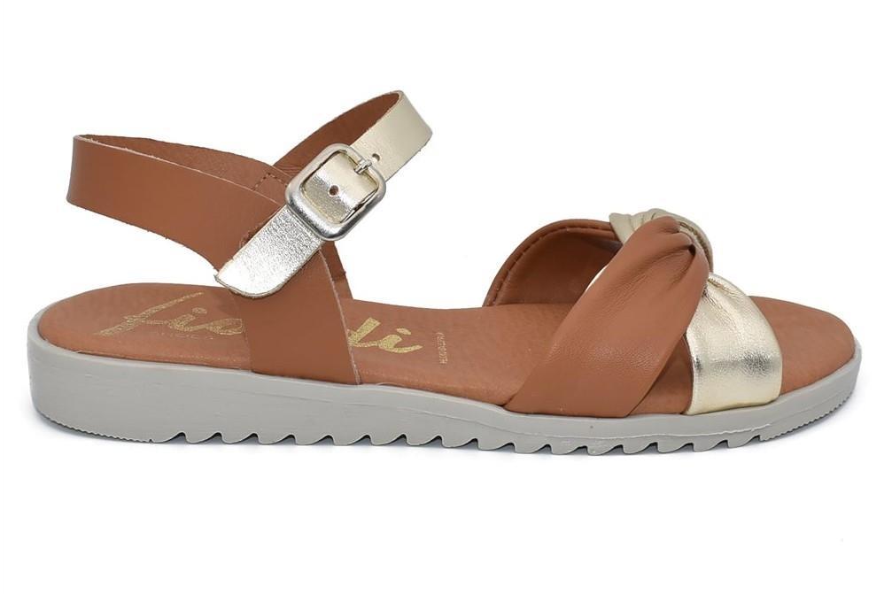 Sandalias planas cómodas Fiordi 101 en cuero