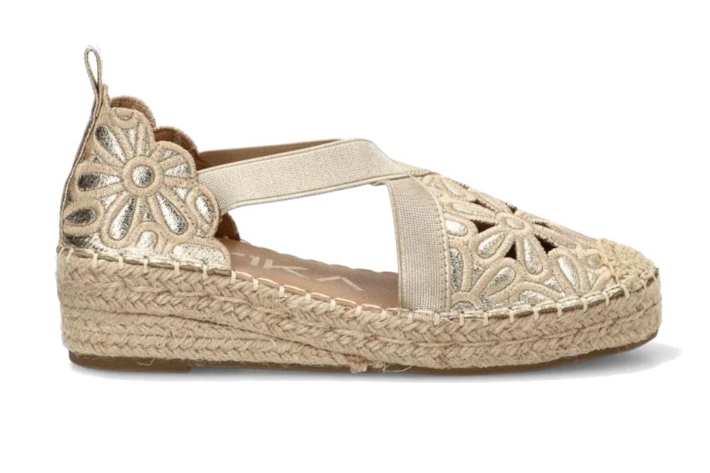 Alpargatas LAVANDA 20039 ETIKA para Mujer en Color Oro