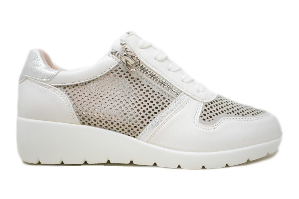Zapatillas deportivas con cuña Maraval W0427 de color plata