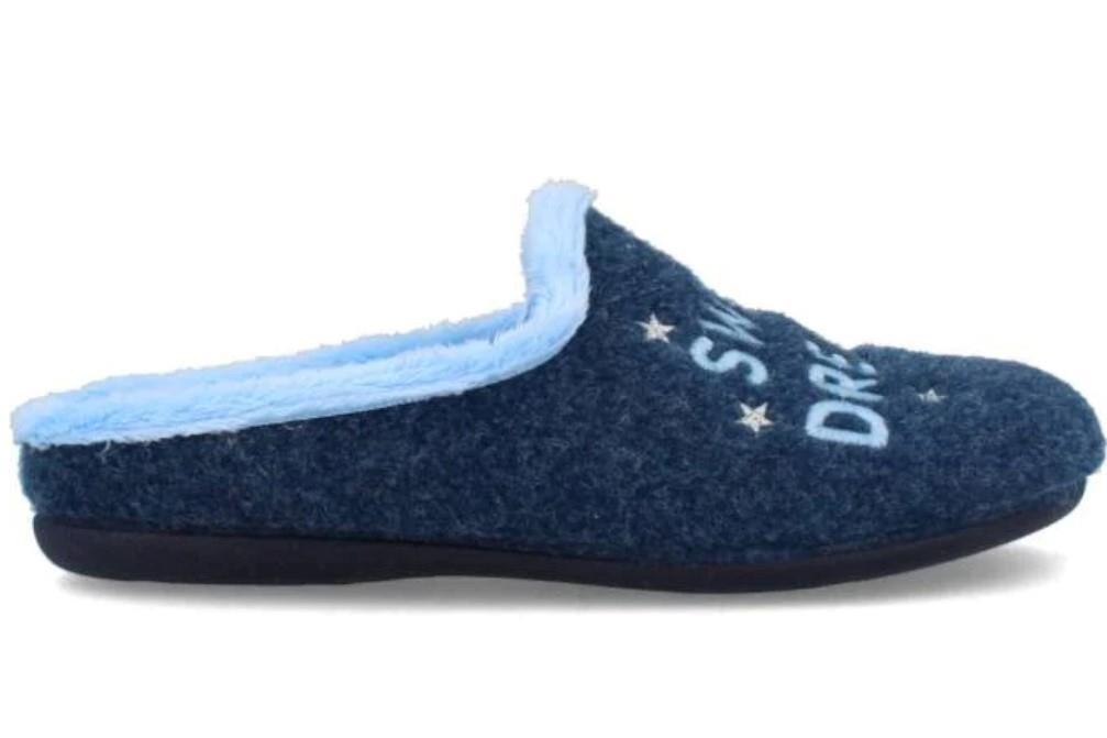 Zapatillas de casa Cabrera 3179 en azul para mujer