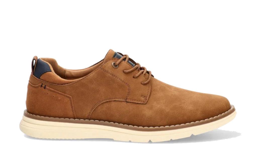 Zapato casual hombre ETIKA Tigani 60928 camel blucher cómodo con cordones