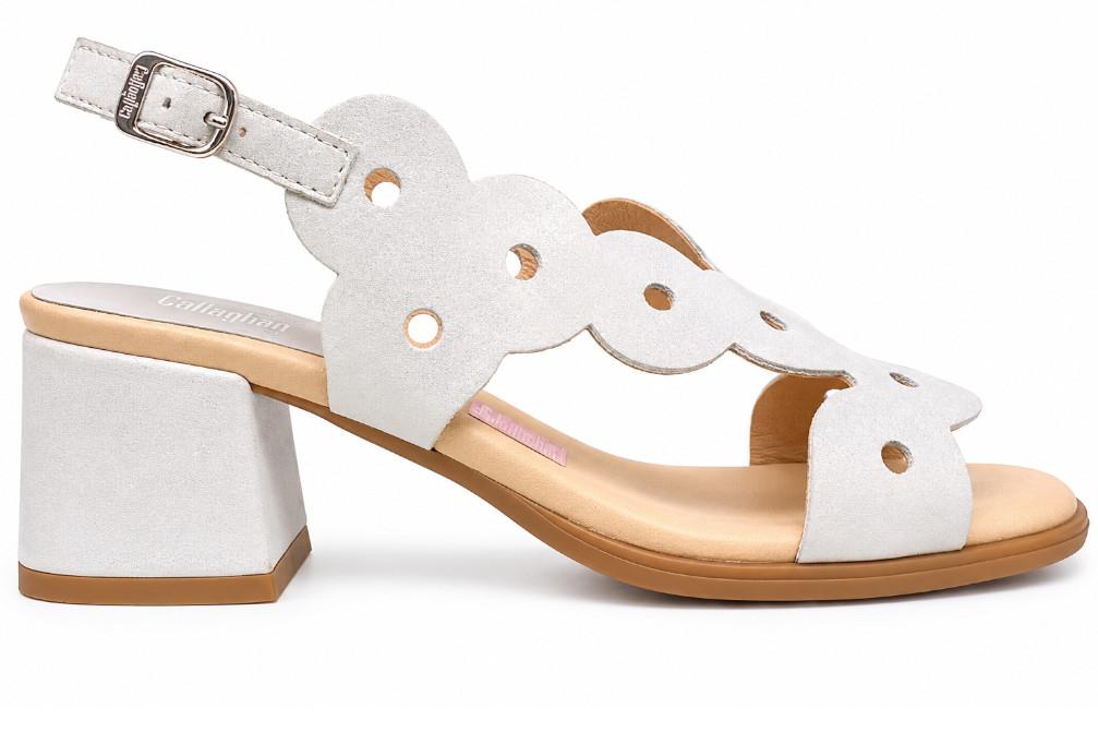 Sandalias de tacón para mujer Callaghan 34209 Kimy Plata