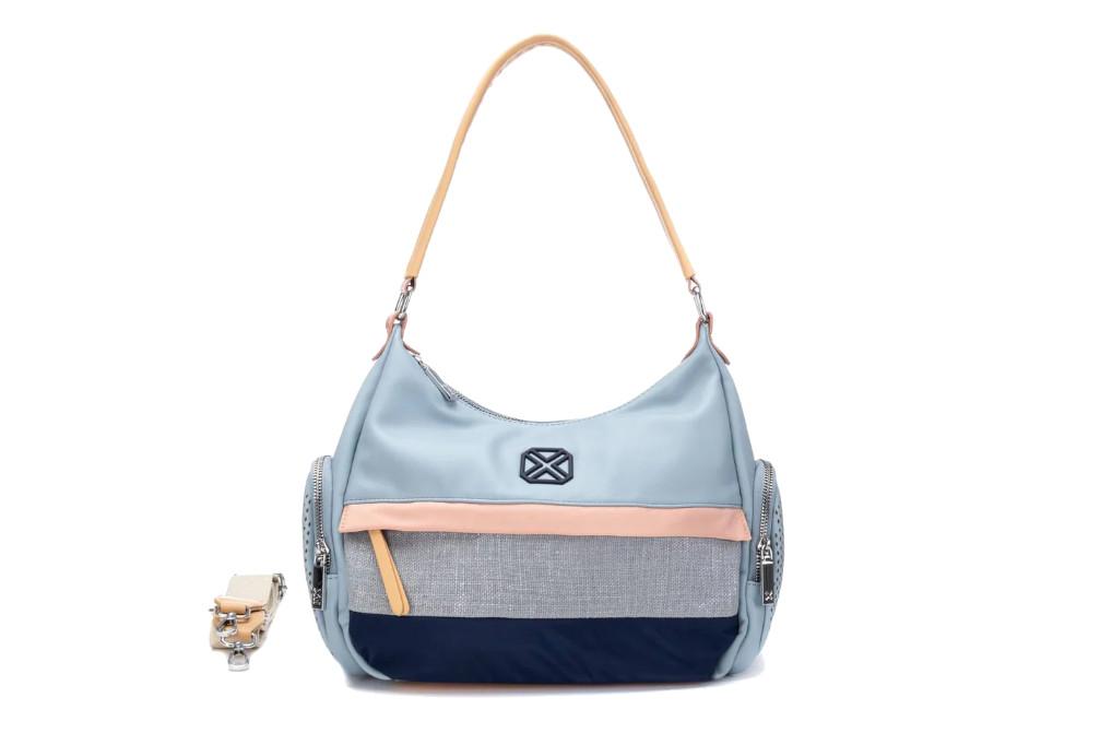 Bolso shopper para mujer XTI 184542 en jeans – Diseño Moderno en Efecto Piel con Cremallera y Certificado Vegano