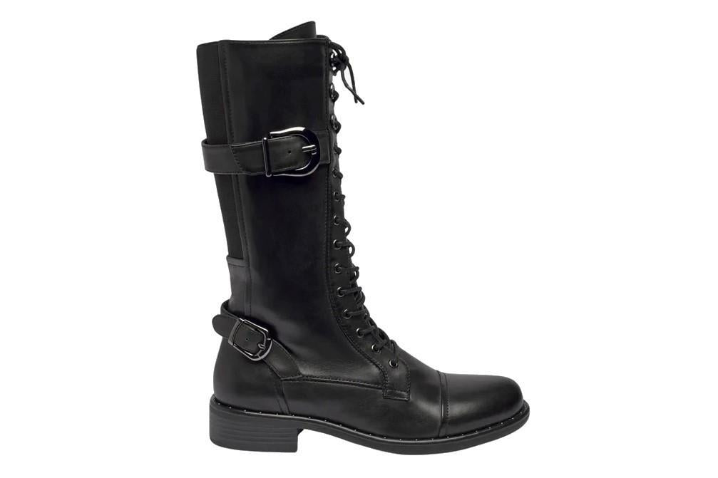 Botas altas militares Regarde le Ciel Roxana 10 en negro para mujer