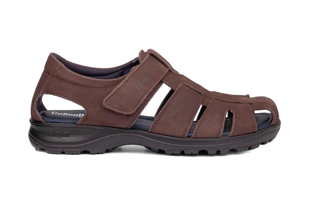 Sandalias de hombre de piel Callaghan 86101 Sinatra con tecnología Adaptaction Marrón