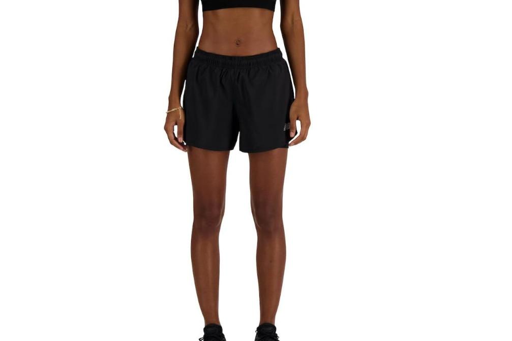 Shorts New Balance Sport Essentials 2-in-1 para mujer color negro