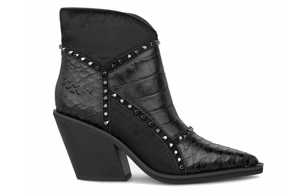 Botines cowboy de piel Alma en Pena I260727 negros con texturas