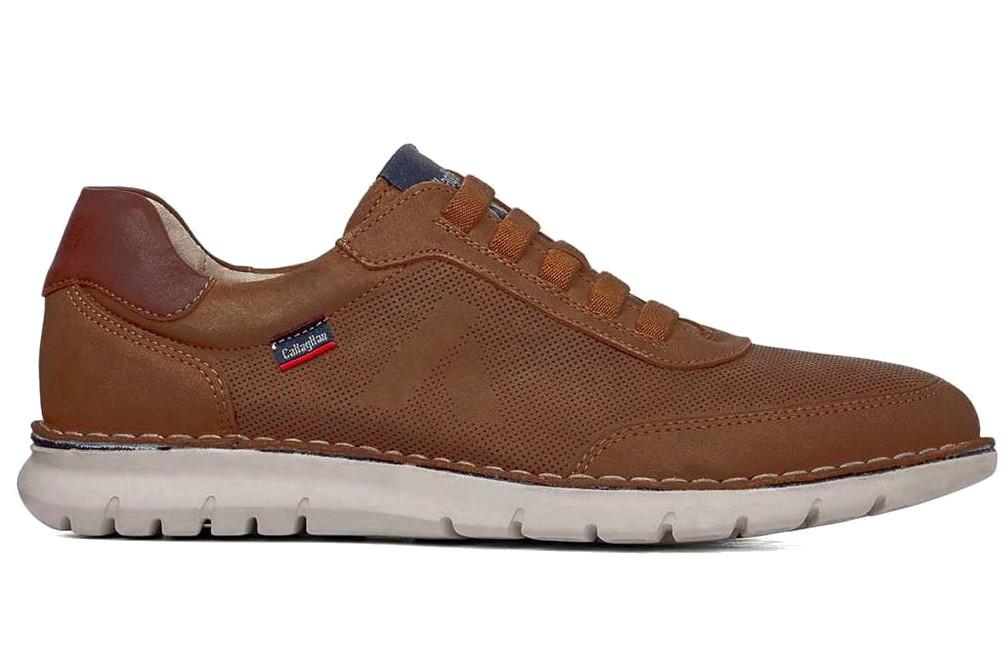 Zapatos Deportivos Callaghan Awat-V 47116 Marrón para Hombre de Piel con Plantilla Extraíble
