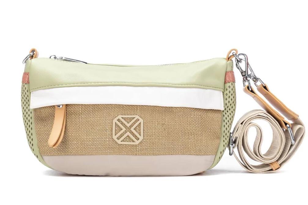 Bolso bandolera mujer Xti 184543 caqui– Bolso efecto piel con cremallera, estilo urbano y certificado vegano