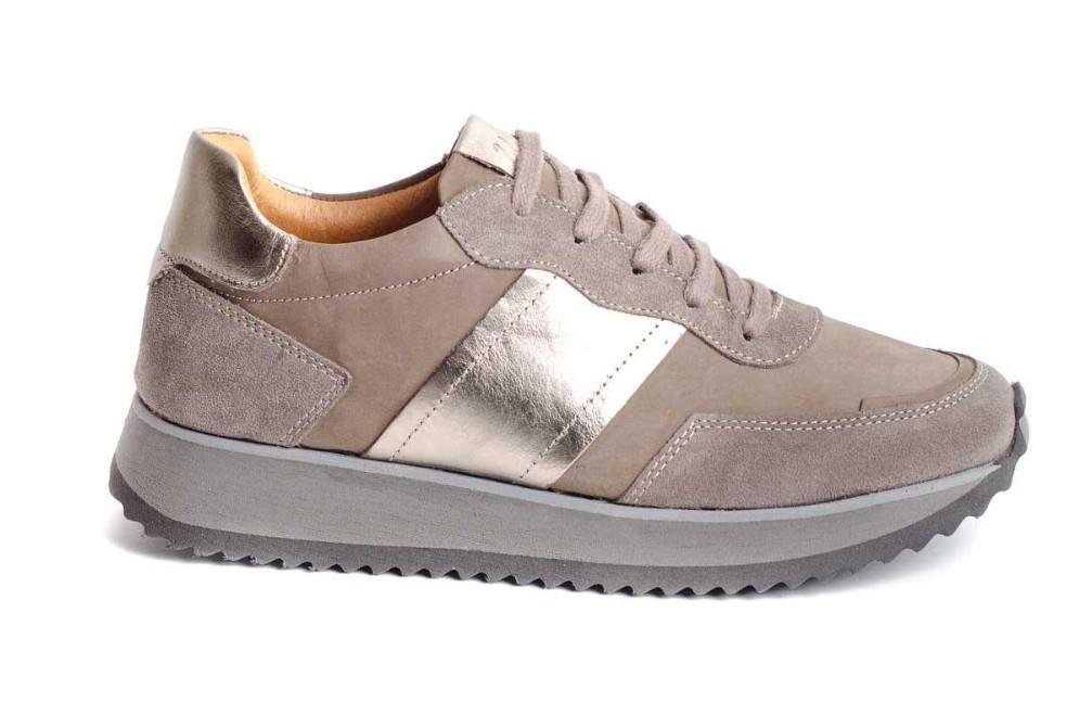 Zapatillas deportivas Walk & Fly 018-78 en taupe para mujer
