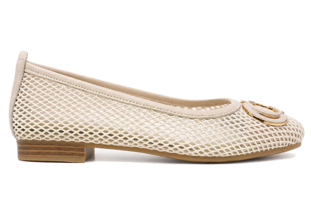 Bailarinas planas Carmela 163263 hielo con Puntera Redonda y Suela de Goma para mujer