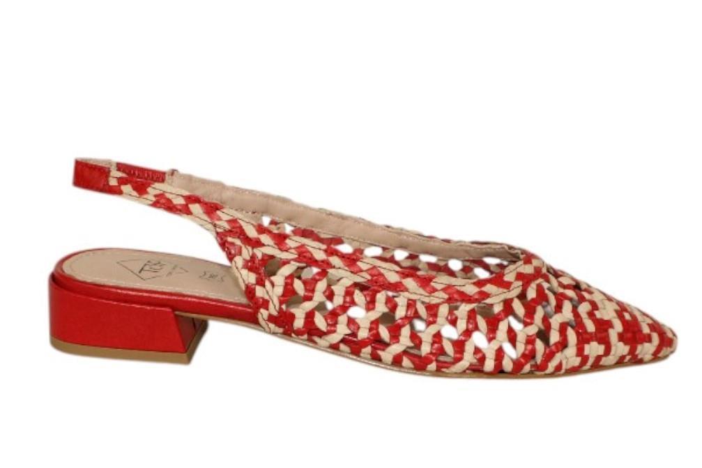 Bailarinas destalonadas Top 3 Shoes SF25416 en rojo