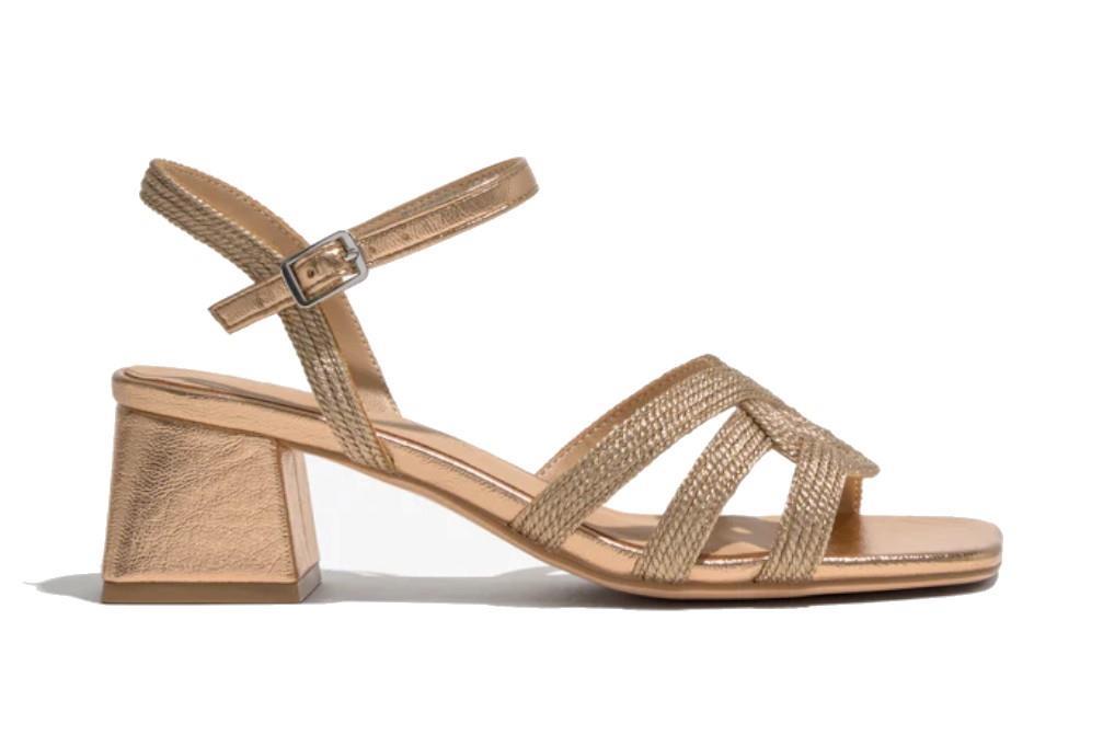 Sandalias Regarde Le Ciel AMALIA-03 Copper en oro