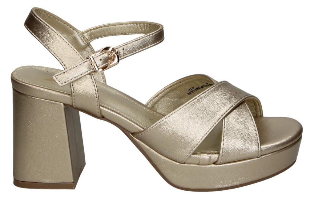 Sandalia de tacón XTI 145288 en oro para mujer
