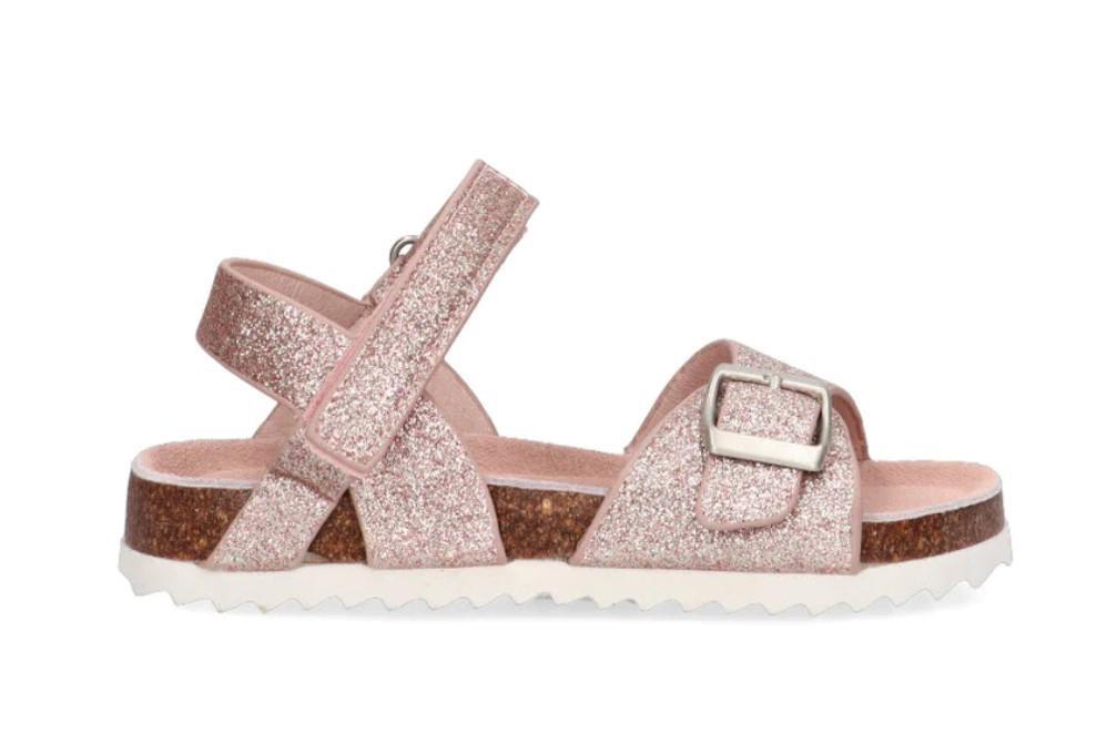 Sandalias planas bio Etika BELICHE en rosa para niña