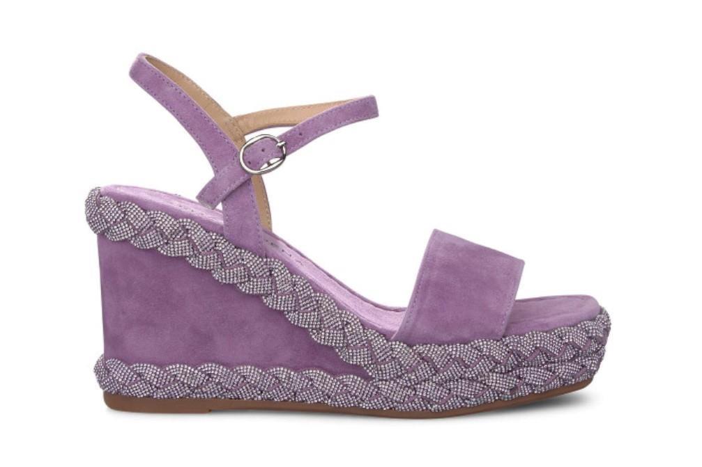Sandalias con cuña Alma en Pena V240941 en violeta