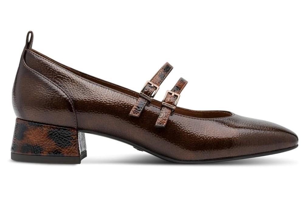 Bailarinas con tacón Tamaris 1-22318-43 en color coñac