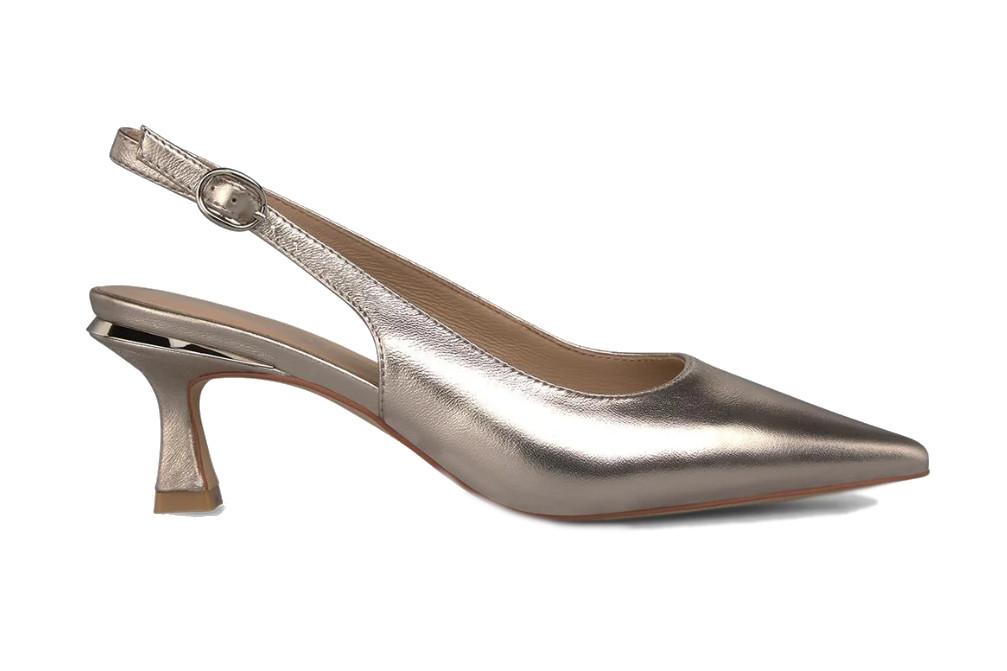 Zapatos de tacón destalonados Alma en Pena V262202 en color bronce - Zapatos de fiesta para mujer