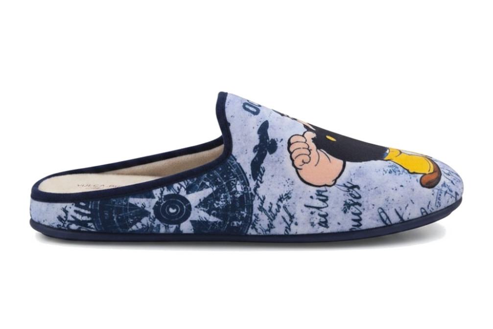 Zapatillas de casa hombre Vulca-Bicha 1854 azul marino con marinero