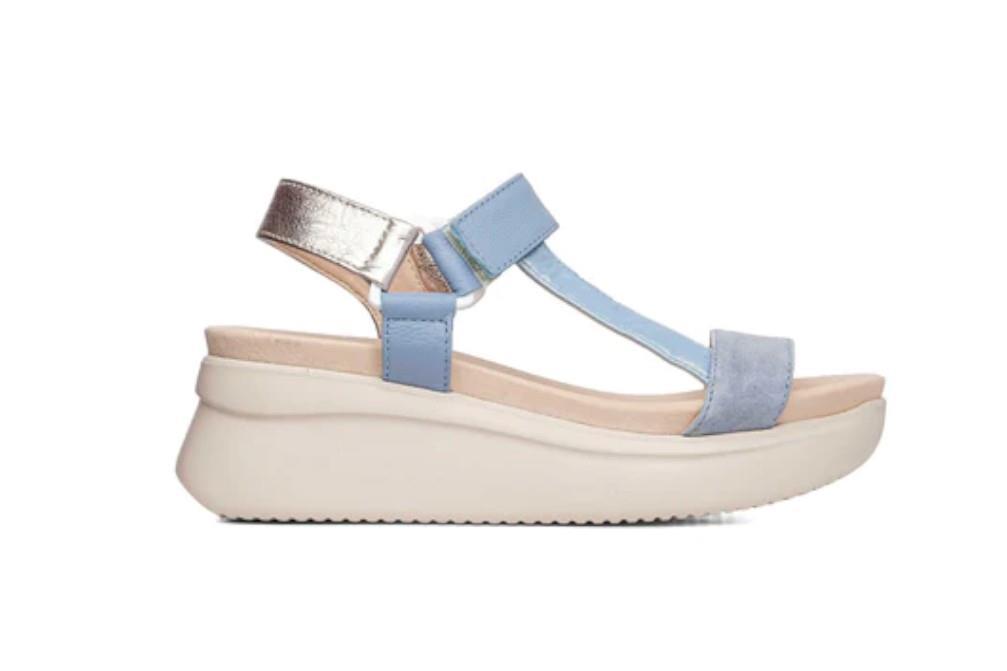 Sandalias con cuña Callaghan 29925 Llana en azul