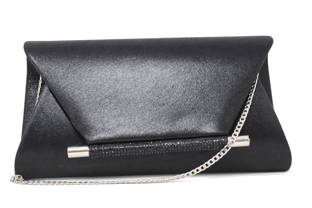 Cartera de fiesta negra Menbur BMB38 con cadena