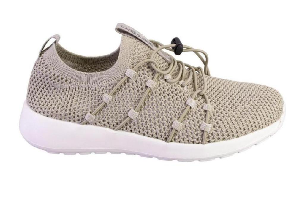 Zapatillas deportivas ultraligeras Eolution Eoligeros en color beige para mujer