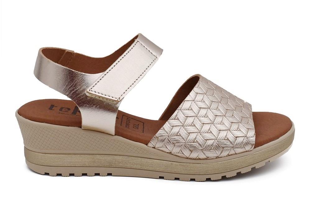 Sandalias con Cuña Tekila S114 en titan para mujer