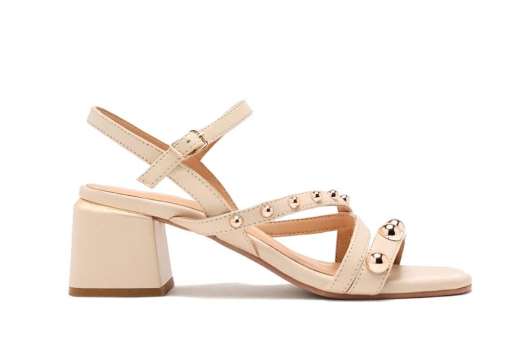 Sandalias con tacón Gioseppo ABINGTON en beige para mujer