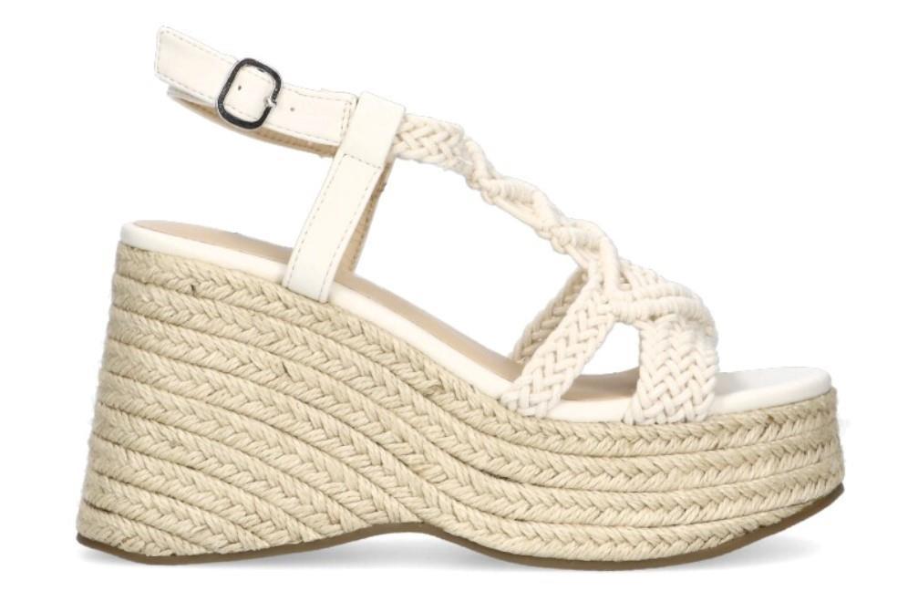 Sandalias con cuña ETIKA 20023 para mujer en beige