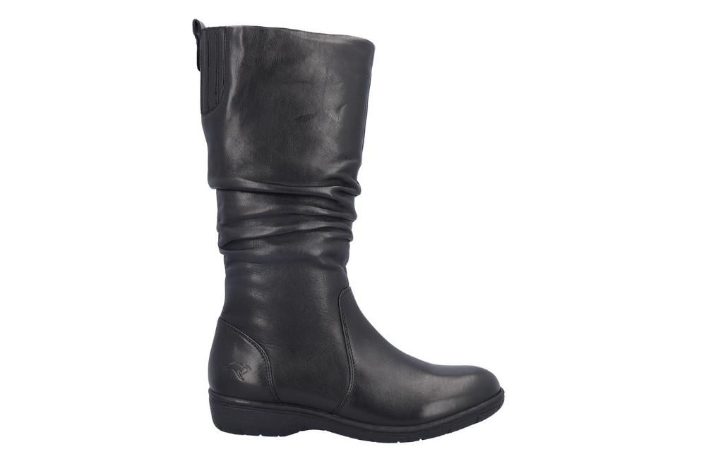 Botas altas de piel Kangaroos 1140-11 negras para mujer