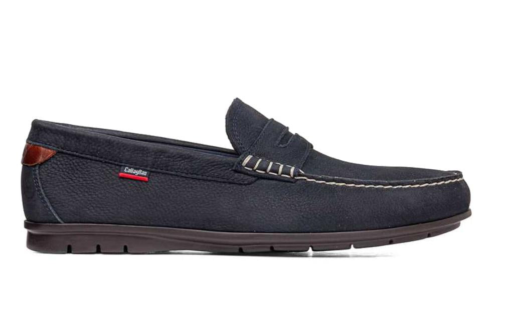 Mocasines Callaghan Fares 85101 Azul para Hombre con Plantilla Extraíble de Piel