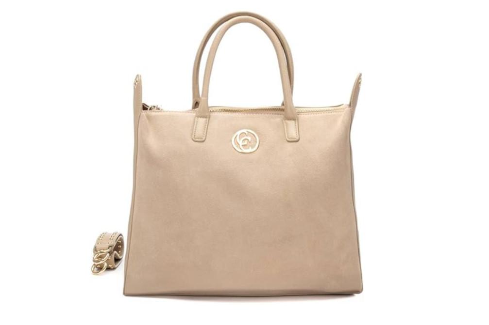 Bolso shopper Carmela 186202 en color beige