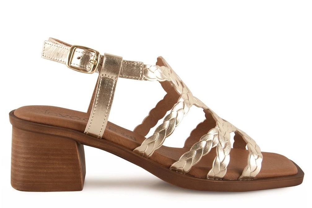 Sandalias de tacón InVogue S-1078 en platino para mujer