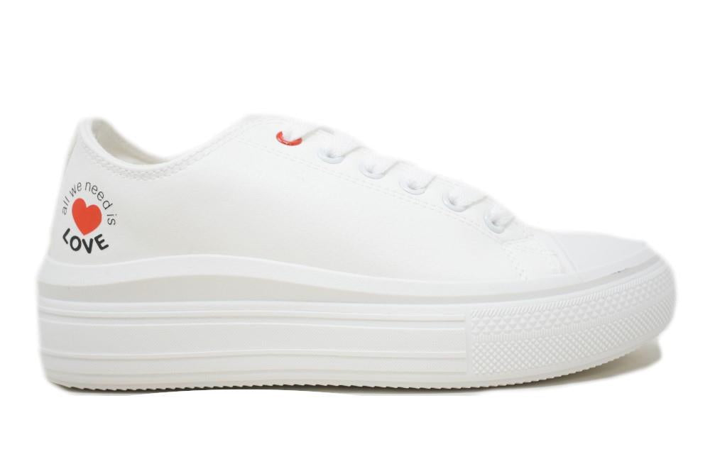 Zapatillas de lona Maraval W0350 en color blanco para mujer