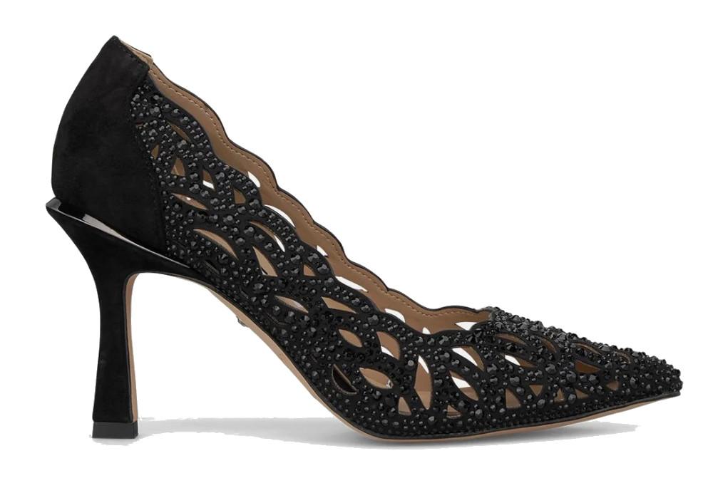 Zapato de fiesta con tacón Alma en Pena I260245 Troquelado Mujer en negro