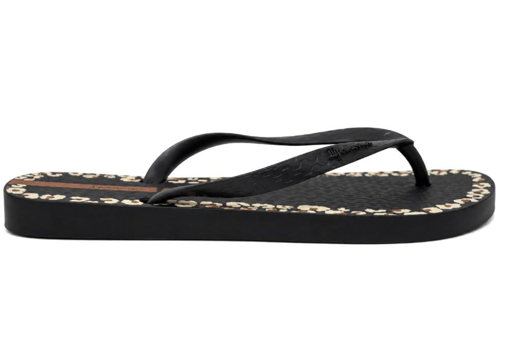 Chanclas de dedo Ipanema Day FEM IP27321 negro para Mujer | Sandalias Planas con Estampado Floral y Animal Print