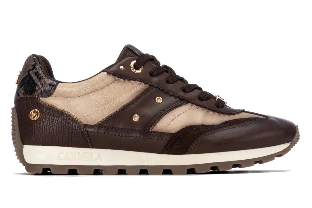 Zapatillas deporitvas de Piel Combinadas Carmela 164238 para Mujer en marrón