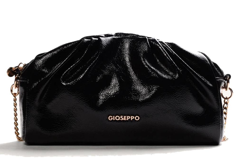 Bolso Bandolera Gioseppo 80646 efecto arrugado para mujer en negro de fiesta