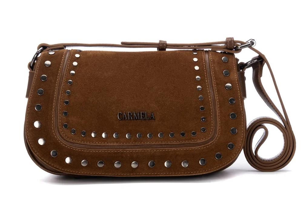 Bolso Bandolera Carmela 186236 en camel para mujer de Serraje Estilo Boho