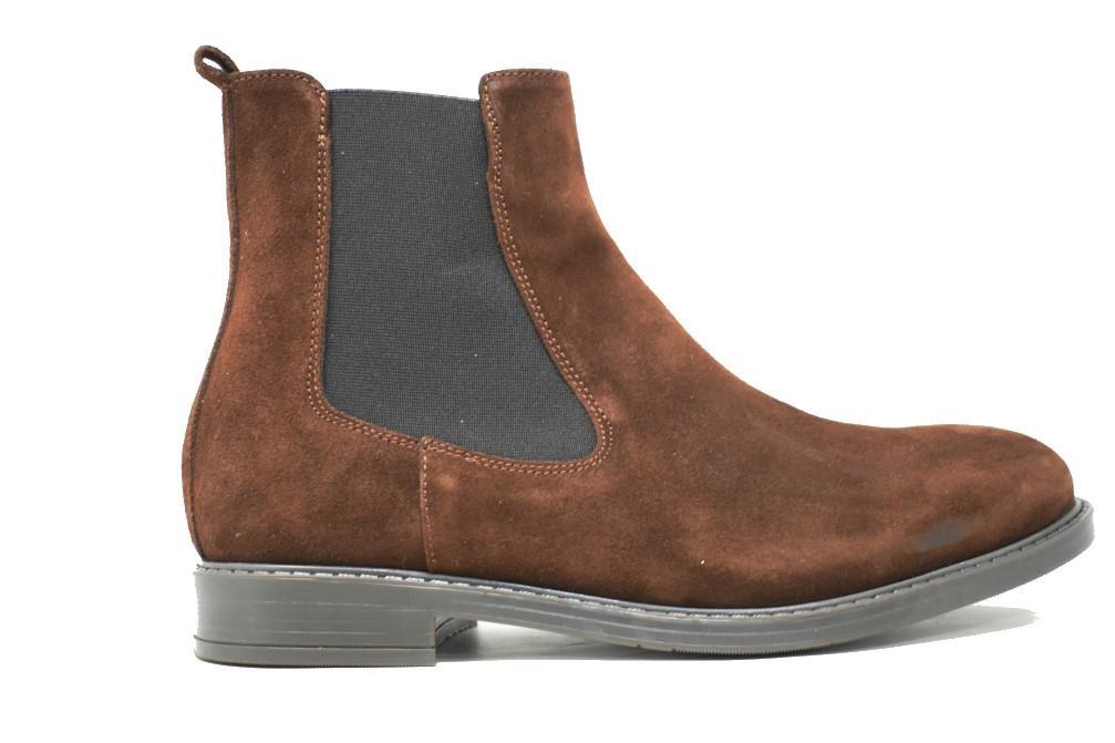 Botines Chelsey con elástico lateral 24006 ALDERTON en marrón para hombre