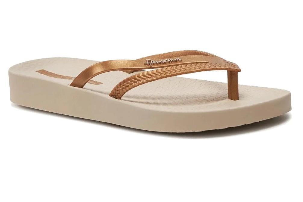 Chanclas de dedo Ipanema Bossa Soft V Fem en beige para mujer