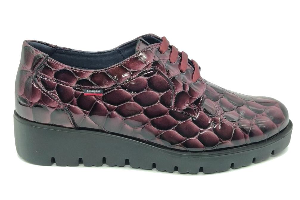 Zapatos con cordones con cuña Callaghan 58515 Bari en burdeos