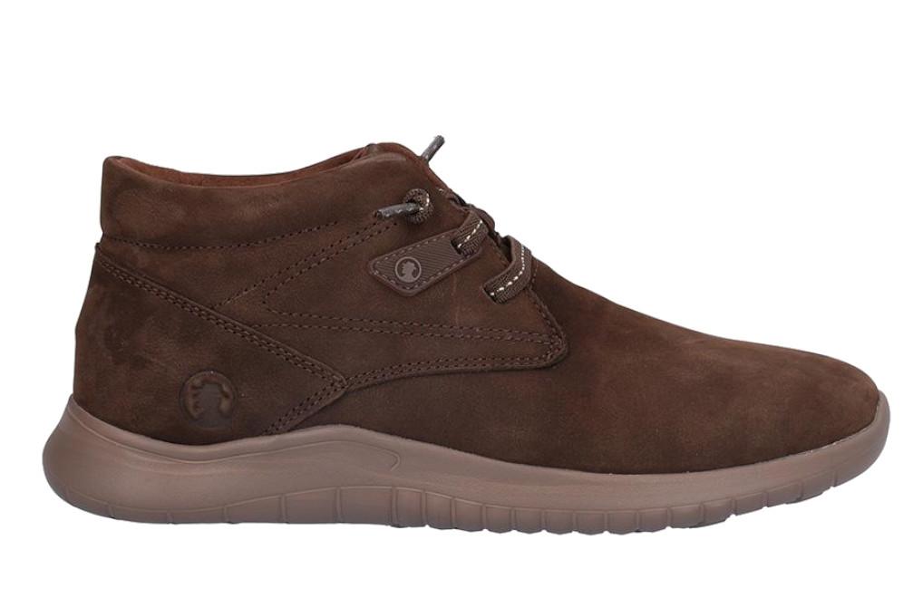Botines Coronel Tapiocca T536-48 de nobuck marrón con cordones elásticos para hombre