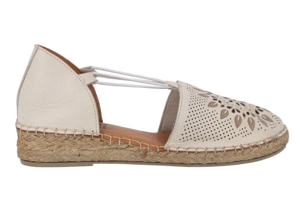 Alpargatas planas Top 3 Shoes SR25498 en blanco para mujer