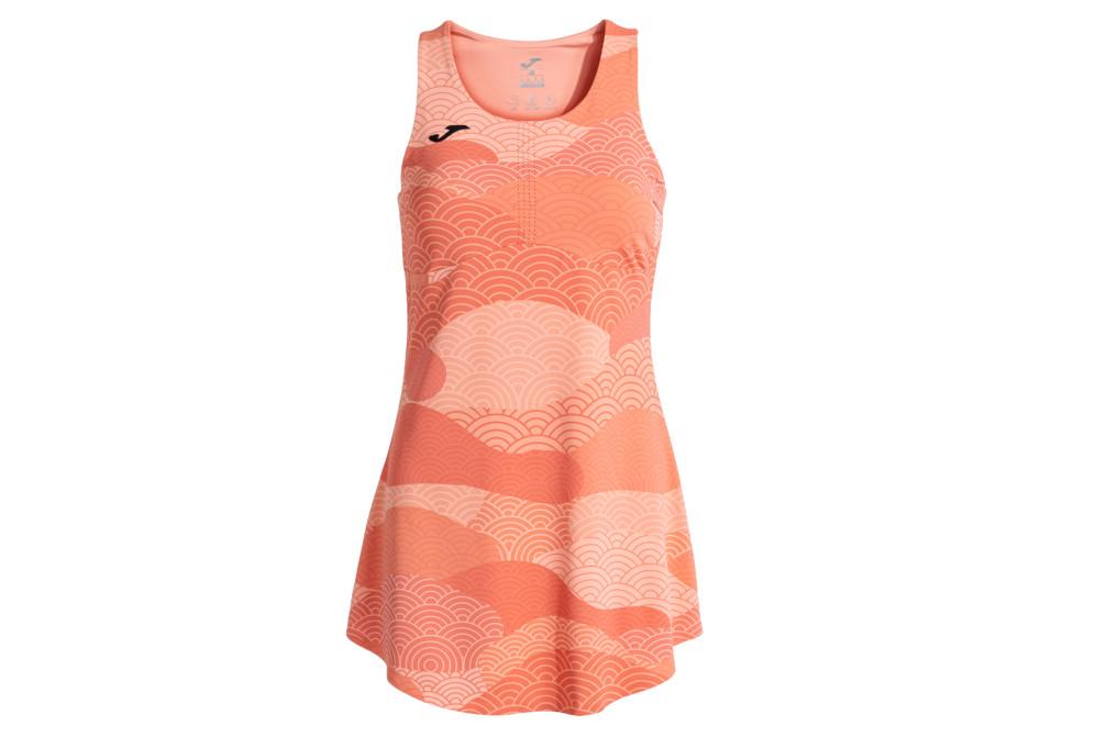Vestido de Tenis y Pádel Joma Challenge 902365 Naranja para Mujer con Short Interior