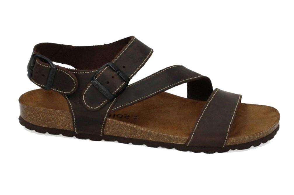 Sandalias planas Inter Bios 9557 en moka para hombre