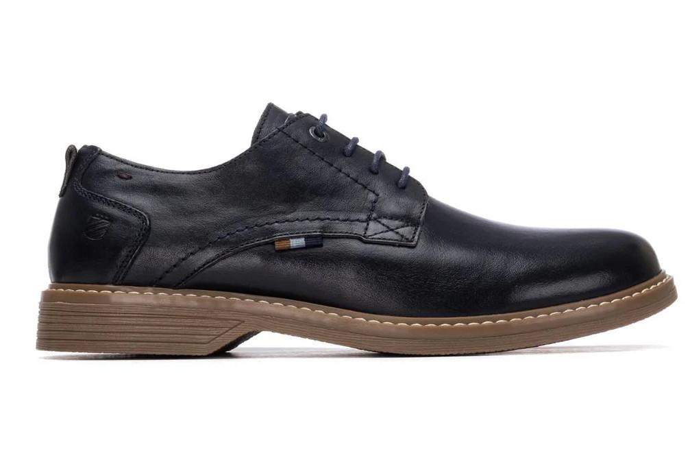 Zapato con cordones Carmela 163904 azul para hombre de Piel y Suela Antideslizante