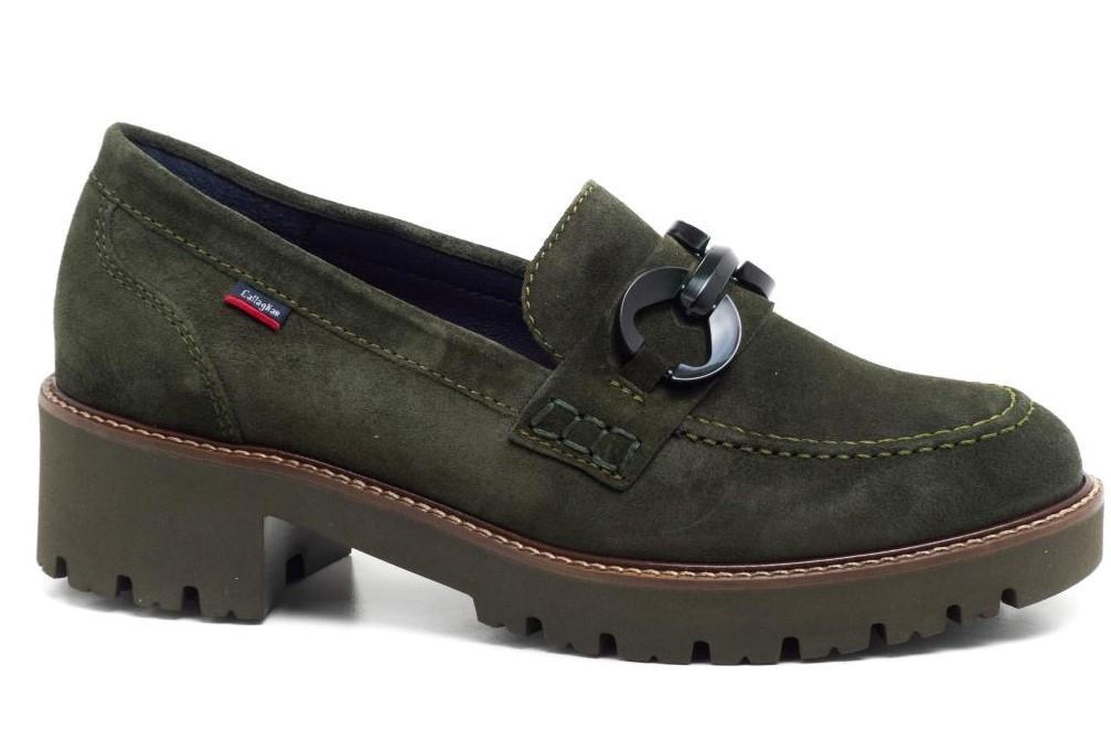 Mocasines Callaghan 13450 Freestyle en verde para mujer