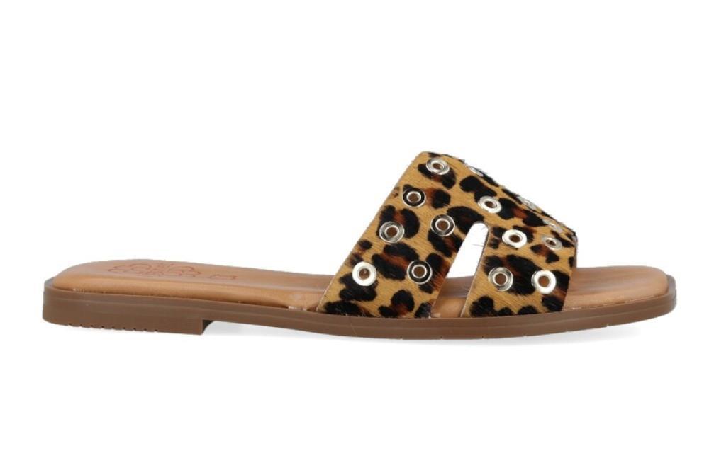 Sandalias planas Porronent VILMA 3117 en leopardo