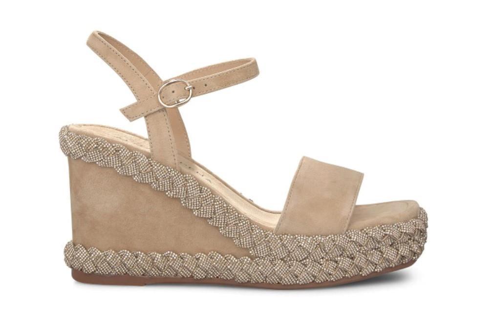 Sandalias con cuña Alma en Pena V240941 en sand